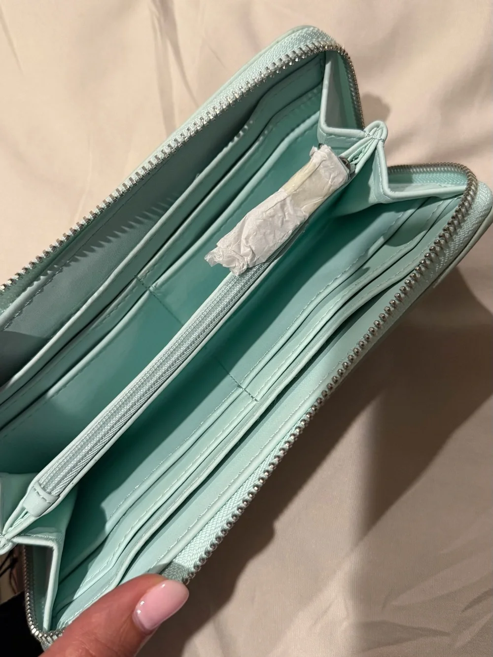 Mango Mint Green Zip-Around Wallet